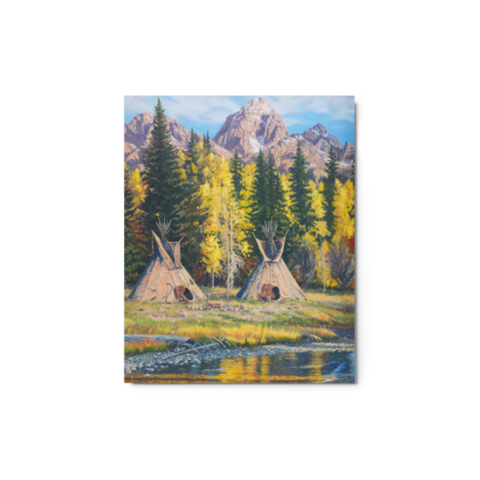 Camp on Cottonwood Creek - Metal - 8″×10″